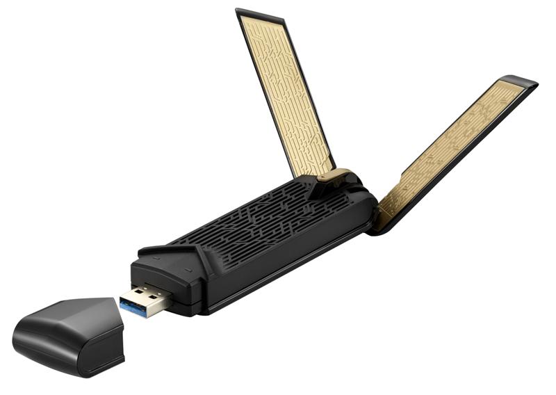 Адаптер ASUS USB-AX56 // WI-FI 802.11ax, 567 + 1201 Mbps USB 3.0 Adapter + внешняя антенна ; 90IG06H0-MO0R00, 3 year