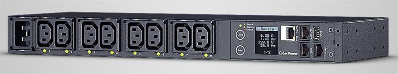 Панель питания распределительная CyberPower PDU PDU41005  (PDU20SWHVIEC8FNET) Switched, 1U type, 16Amp, plug IEC 320 C20, (8) IEC 320 C13 -EOL