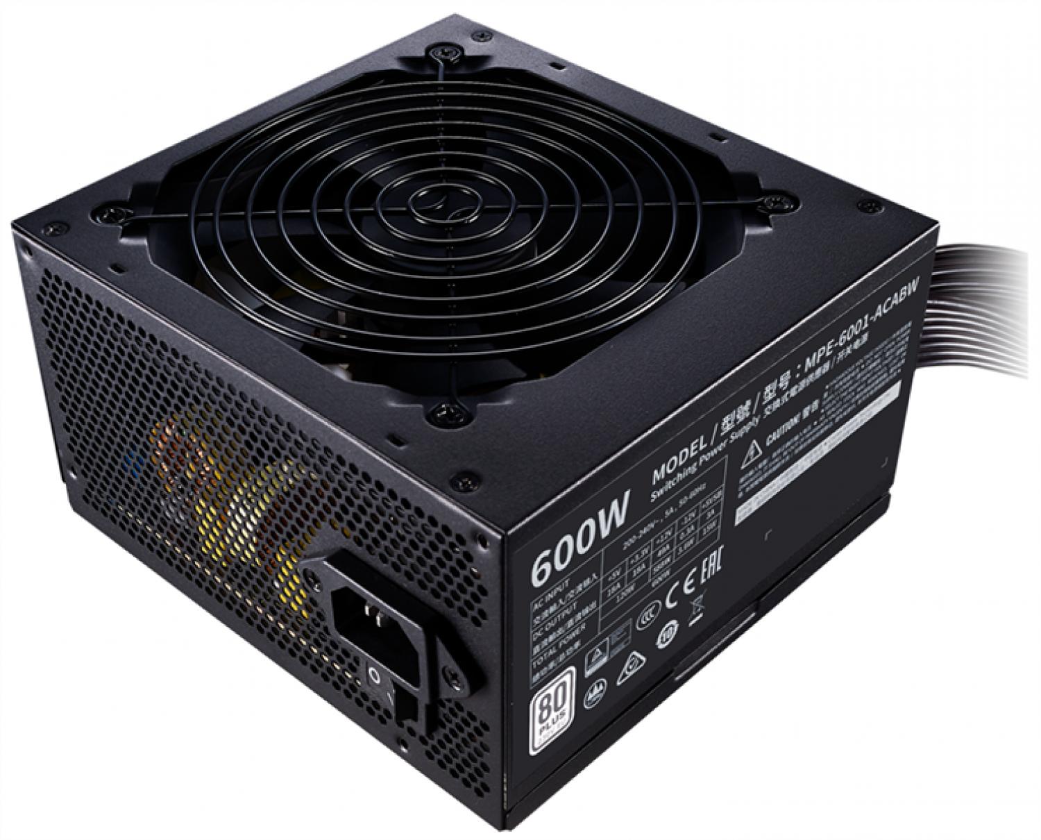 Блок питания Cooler Master MWE White, 600W, ATX, 120mm, 6xSATA, 4xPCI-E(6+2), APFC, 80+ White