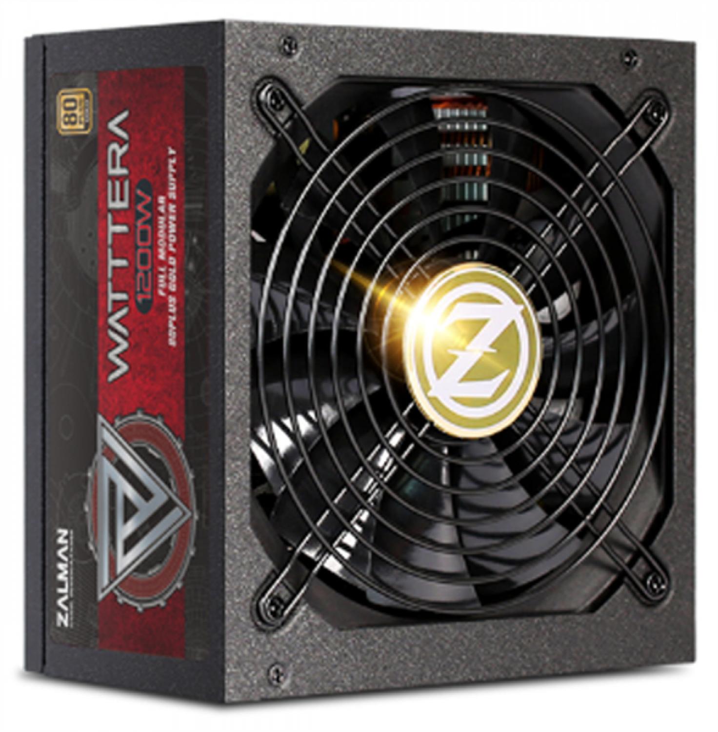 Блок питания Zalman ZM1200-EBTII, 1200W, ATX12V v2.3, EPS, APFC, 13.5cm Fan, 80+ Gold, Full Modular, Retail