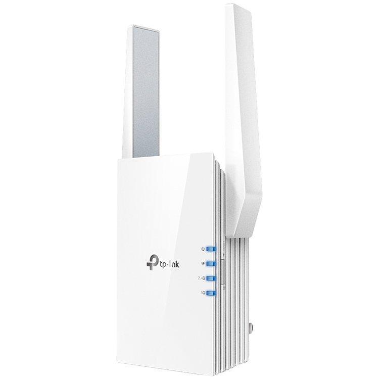  TP-Link RE505X, AX1500 Усилитель сигнала Wi-Fi 6, до 300 Мбит/с на 2,4 ГГц + до 1201 Мбит/с на 5 ГГц, 2 внешние антенны, 1 гиг. порт, подключение к настенной розетке