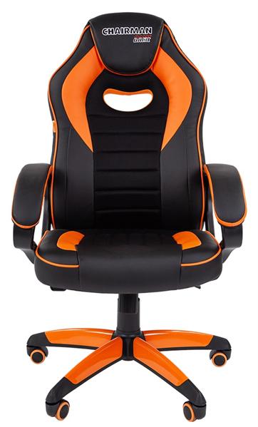 Офисное кресло Chairman   game 16 Россия экопремиум черный/оранжевый