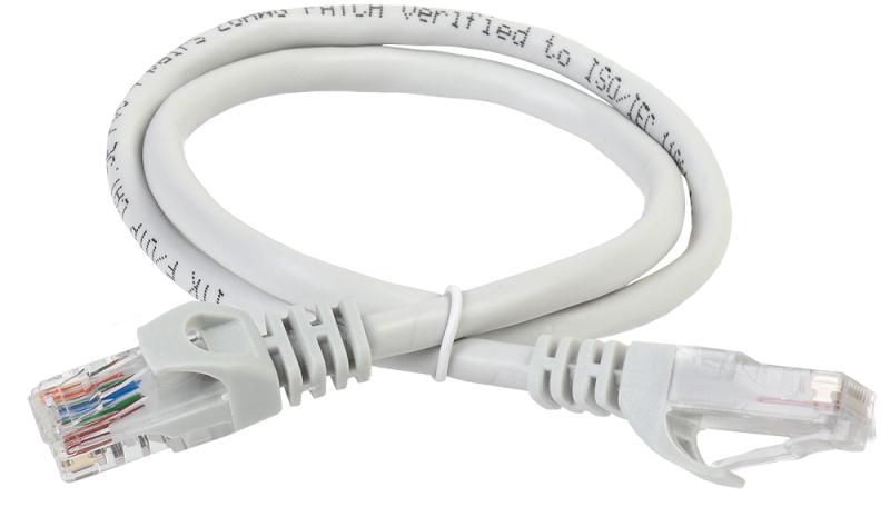  ITK Коммутационный шнур (патч-корд), кат.5Е UTP, LSZH, 0,5м, серый