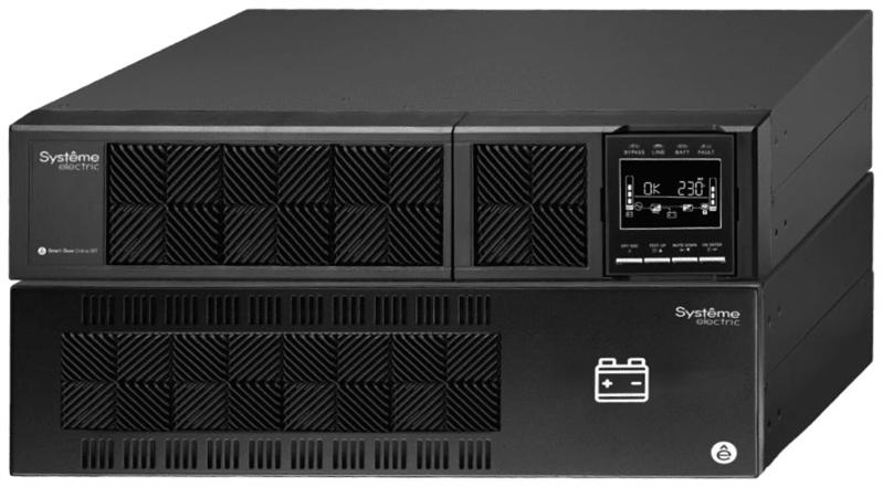 Источник бесперебойного питания Systeme Electriс Smart-Save Online SRT, 5000VA/5000W, On-Line, Extended-run, Rack 2U+3U(Tower convertible), LCD, Out: Hardwire, SNMP Intelligent Slot, USB, RS-232, Pre-Inst. Web/SNMP