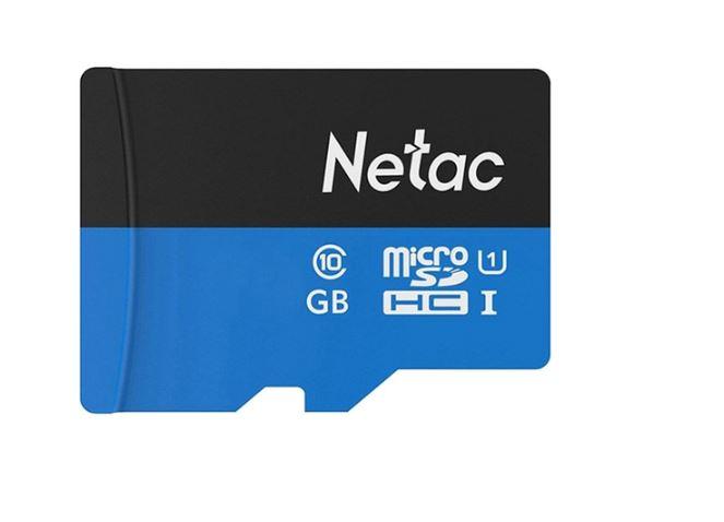 Носитель информации Netac P500 Standard 8GB MicroSDHC C10 up to 20MB/s, retail pack card only