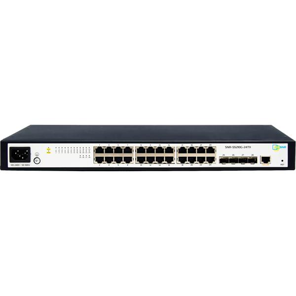  SNR Управляемый коммутатор уровня 2+, 24 порта 10/100/1000Base-T, 4 порта 1/10G SFP+