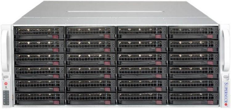 Серверная платформа Supermicro SuperStorage 4U Server 6049P-E1CR36L noCPU(2)Scalable/TDP 70-205W/ no DIMM(16)/ 3008controller HDD(36)LFF+ opt. 2SFF/ 2x10Gbe/ 7xFH/ 2x1200W