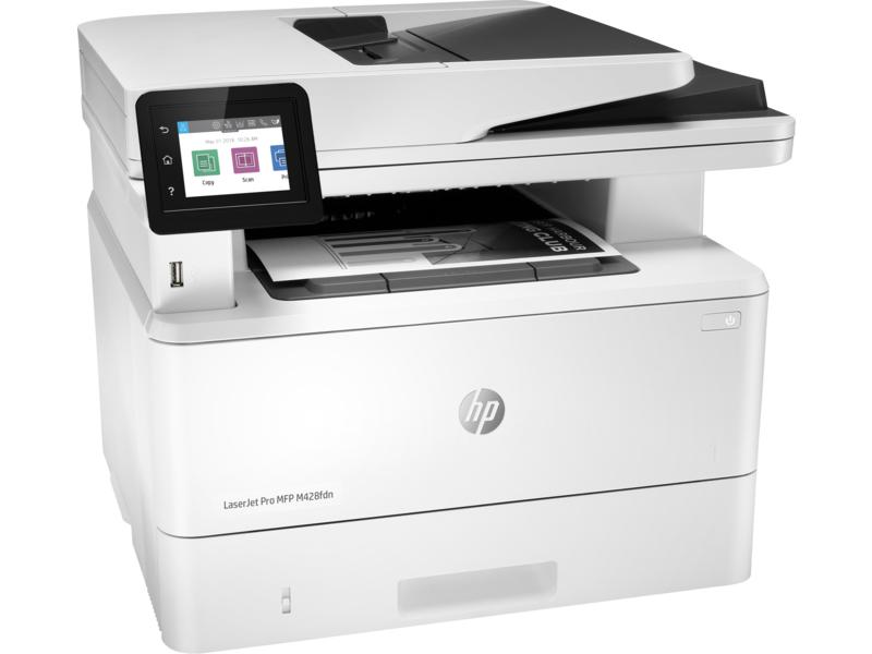 Лазерное многофункциональное устройство HP LaserJet Pro MFP M428fdn (p/c/s/f , A4, 38 ppm, 512Mb, Duplex, 2 trays 100+250,ADF 50, USB 2.0/GigEth ,Cartridge 3000 pages in box, repl.  F6W17A )