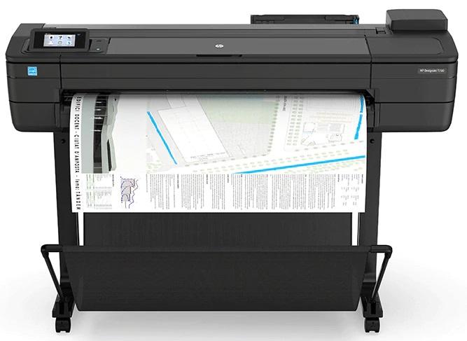 Широкоформатный принтер HP DesignJet T730 (36",4color,2400x1200dpi,1Gb, 25spp(A1 drawing mode),USB for Flash/GigEth/Wi-Fi,stand,media bin,rollfeed,sheetfeed,tray50 (A3/A4), autocutter,GL/2,RTL,PCL3 GUI, repl. F9A29A)