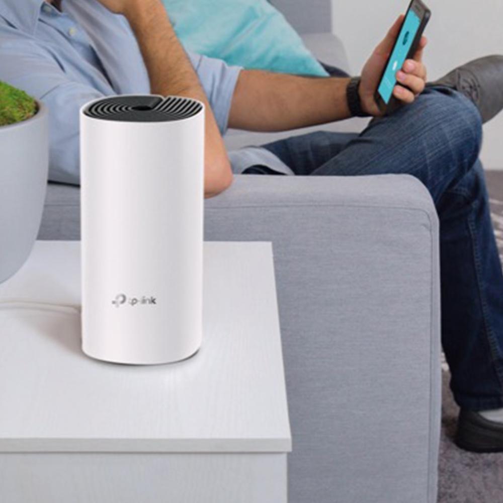 TP-Link Deco M4(1-pack), AC1200 Mesh Wi-Fi модуль, до 300 Мбит/с на 2,4 ГГц + до 867 Мбит/с на 5 ГГц, 2 встр. антенны, 2 гиг.порта (автоопределение WAN/LAN)
