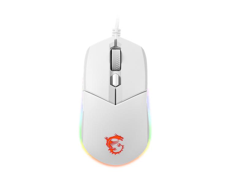 Мышь проводная Gaming Mouse MSI Clutch GM11, Wired, DPI 5000, symmetrical design, RGB lighting, White