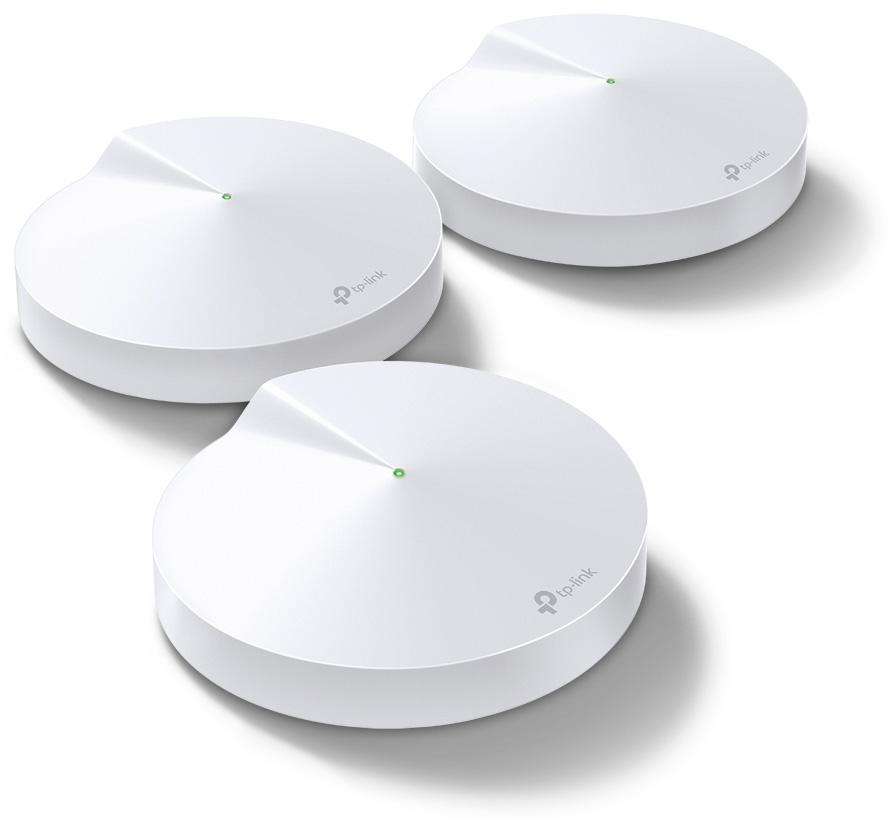  TP-Link Deco M9 Plus(3-pack), AC2200 Трёхдиапазонная домашняя Mesh Wi-Fi система, 3 устройства, до 400 Мбит/с на 2,4 ГГц + до 867 Мбит/с на 5 ГГц, 8 встр. антенн, 2 гиг. порта (WAN/LAN), 1xUSB 2.1