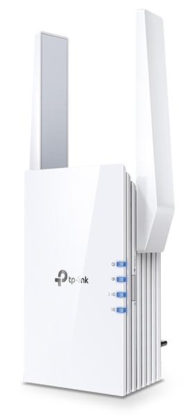  TP-Link RE505X, AX1500 Усилитель сигнала Wi-Fi 6, до 300 Мбит/с на 2,4 ГГц + до 1201 Мбит/с на 5 ГГц, 2 внешние антенны, 1 гиг. порт, подключение к настенной розетке