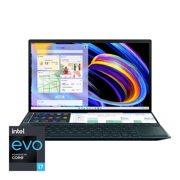 Ноутбук ASUS Zenbook Duo 14 UX482EGR-HY366W I5-1155G7/16GB LPDDR4X/512Gb SSD/14,0" Touch FHD IPS 1920X1080/ScreenPad+/GeForce MX450 2Gb/Windows 11 Home/1.6Kg/SLEEVE,STYLUS,STAND/RU_EN_Keyboard