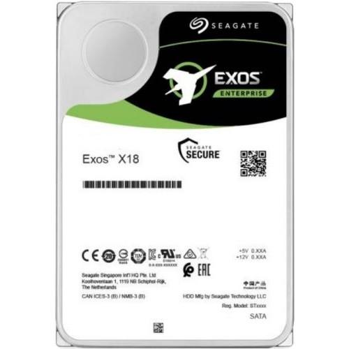 Жесткий диск HDD SATA Seagate 12Tb, ST12000NM000J, Exos X18, 7200 rpm, 256Mb buffer, 1 year