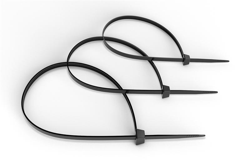  Cabeus GTOUT-150 Стяжка нейлоновая неоткрывающаяся, безгалогенная (halogen free), 150x3.6мм, черная, outdoor (для использования от -40 до +85 C), устойчивая к UV, (100 шт)