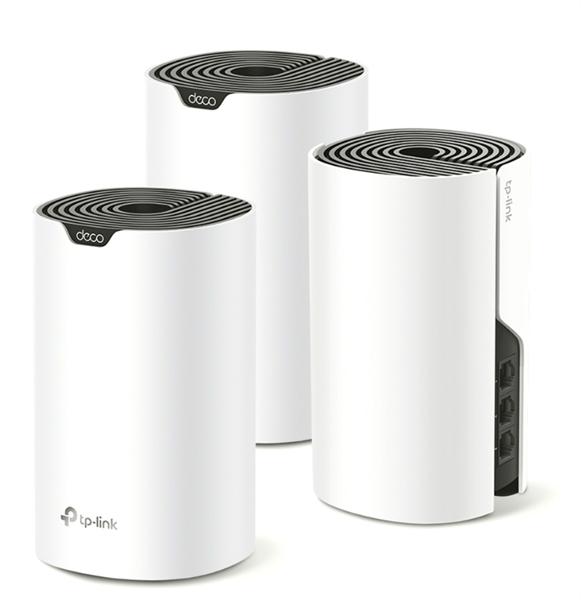  TP-Link Deco S7(3-pack), AC1900 Домашняя Mesh Wi-Fi система, до 600 Мбит/с на 2,4 ГГц + до 1300 Мбит/с на 5 ГГц, 3 встр.антенны, 3 гиг. порта (WAN/LAN)