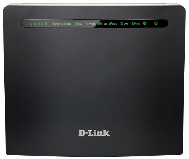 Маршрутизатор D-Link DWR-980/4HDA1E, Wireless AC1200 4G LTE Router with 1 USIM/SIM Slot, 1 10/100/1000Base-TX WAN port, 4 10/100/1000Base-TX LAN ports,  2 FXS ports, 1 ADSL/VDSL port and 1 USB Port. 802.11b/g/n co