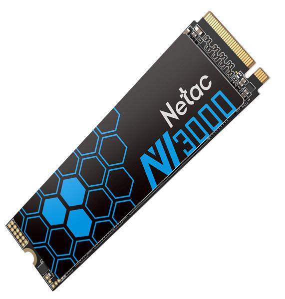 Ssd накопитель Netac SSD NV3000 250GB PCIe 3 x4 M.2 2280 NVMe 3D NAND, R/W up to 3000/1400MB/s, TBW 150TB, with heat sink, 5y wty