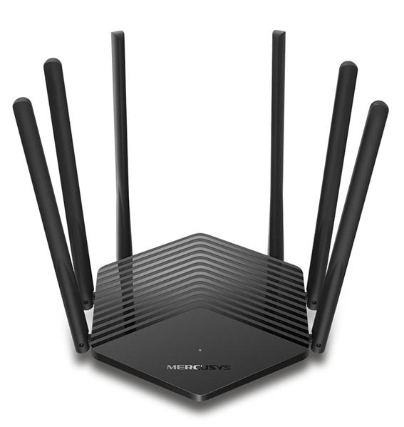  MERCUSYS AC1900 Двухдиапазонный гигабитный Wi-Fi роутер, до 600 Мбит/с на 2,4 ГГц + до 1300 Мбит/с на 5 ГГц, 6 фиксированных внешних антенн, 2 гигабитных порта LAN, 1 гигабитный порт WAN