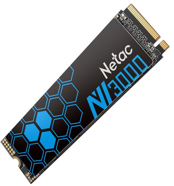 Ssd накопитель Netac SSD NV3000 250GB PCIe 3 x4 M.2 2280 NVMe 3D NAND, R/W up to 3000/1400MB/s, TBW 150TB, with heat sink, 5y wty