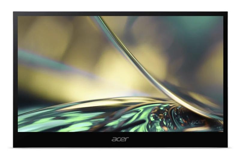 Монитор 15,6'' ACER PM168QKTsmiuu   OLED     UltraThin Silver 10 point MultiTouch, 16:9, OLED, 3840x2160, 1ms, 400cd, 60Hz, 1xMiniHDMI + 2xType-C(20W), 1Wx2,  HDR 400, Delta E<2