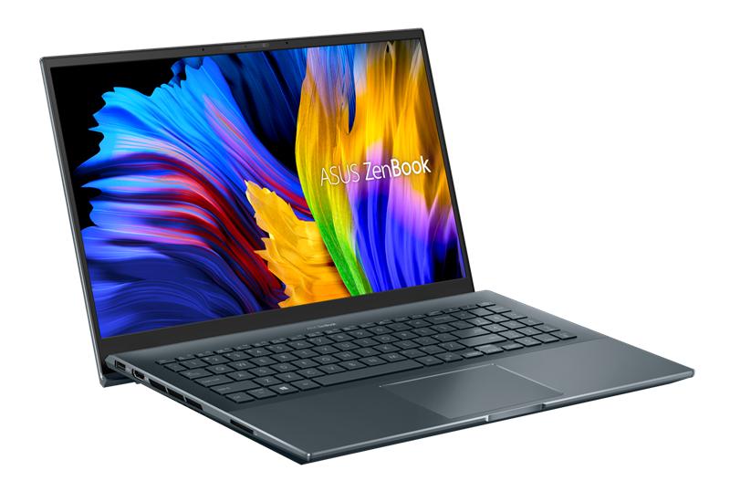 Ноутбук ASUS Zenbook Pro 15 UM535QA-KS241  AMD Ryzen 7 5800H/16Gb/1Tb SSD SSD Nvme/15.6 FHD GLARE TOUCH IPS 400 nit 1920x1080/WiFi5/BT/No OS/1.8Kg/PINE GREY(GLASS)/SLEEVE