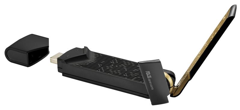 Адаптер ASUS USB-AX56 // WI-FI 802.11ax, 567 + 1201 Mbps USB 3.0 Adapter + внешняя антенна ; 90IG06H0-MO0R00, 3 year