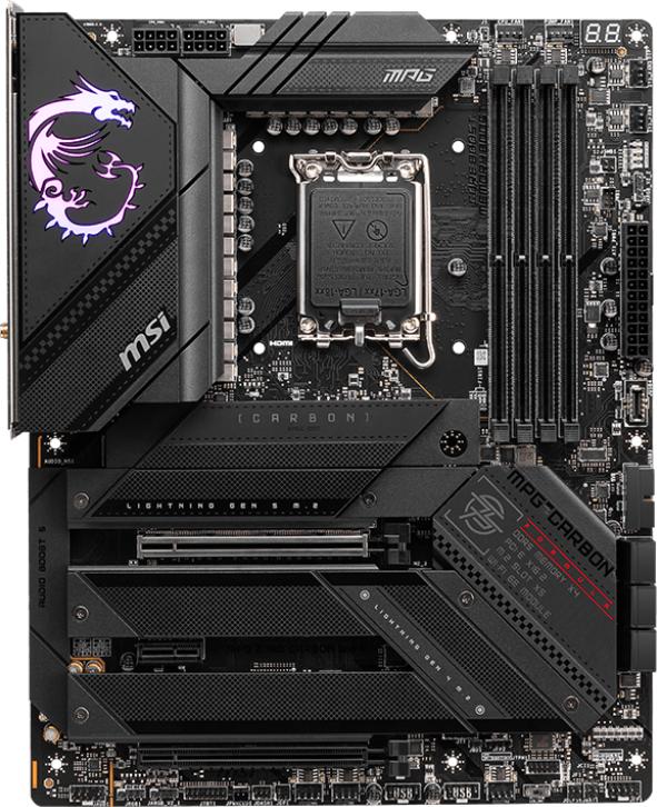 Материнская плата MSI MPG Z790 CARBON WIFI Z790,LGA1700,4DDR5,2PCI-Ex16,1PCI-Ex1,5M.2,2USB3.2 Gen2x2,7USB3.2