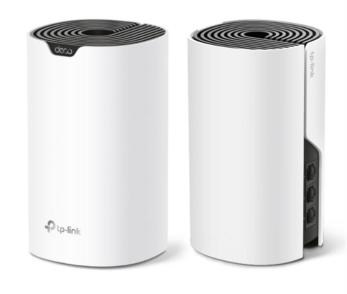  TP-Link Deco S7(2-pack), AC1900 Домашняя Mesh Wi-Fi система, до 600 Мбит/с на 2,4 ГГц + до 1300 Мбит/с на 5 ГГц, 3 встр.антенны, 3 гиг. порта (WAN/LAN)