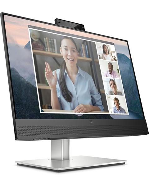 Монитор HP E24mv G4 Conf Monitor 1920x1080, 16:9, IPS, 250 cd/m2, 1000:1, 5ms, USB, VGA, HDMI, DP, webcam, speakers, height, tilt, swivel, pivot, Black (существенное повреждение коробки)