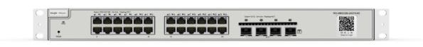 Коммутатор Reyee 24-Port 10G L2 Managed Switch, 24 Gigabit RJ45 Ports, 4  *10G SFP+ Slots,19-inch Rack-mountable Steel Case