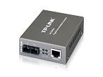  TP-Link Медиаконвертер 10/100/1000 Мбит/с RJ45 - 1000 Мбит/с разъём SC (многомодовый), полнодуплексный, до 550м, переключающийся адаптер питания, возможность установки в шасси TL-MC1400