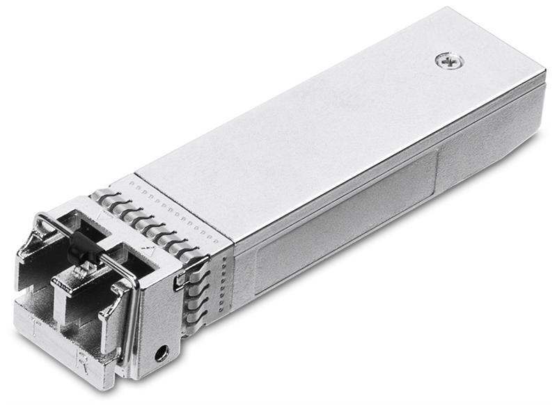  TP-Link SFP+ модуль 10 Гбит/с, разъём LC, 50/125 мкм или 62,5/125 мкм многомод, длина волны 850 нм, дальность до 300 м.