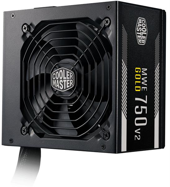 Блок питания Cooler Master MWE Gold 750 V2, 750W, ATX, 120mm, 24pin, 12xSATA, 4xPCI-E(6+2), APFC, 80+ Gold