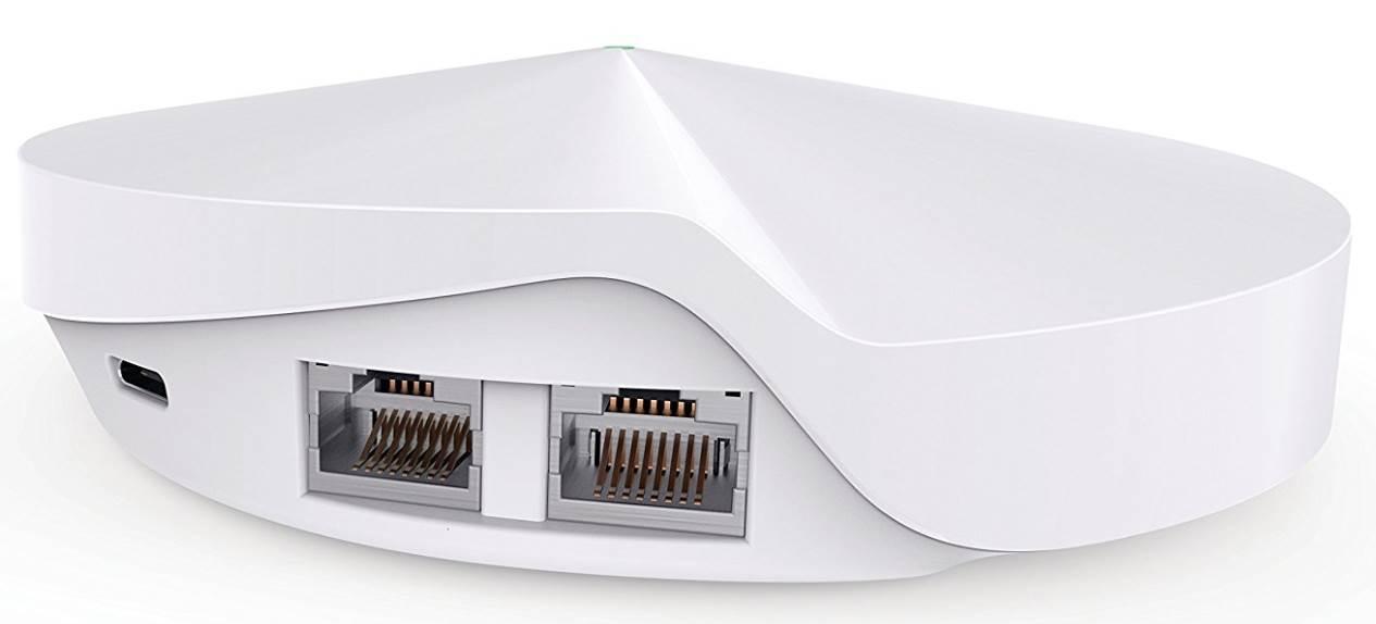  TP-Link Deco M5(1-pack), AC1300 Mesh Wi-Fi модуль, до 400 Мбит/с на 2,4 ГГц + до 867 Мбит/с на 5 ГГц, 4 встр. антенны, 2 гиг. порта (автоопределение WAN/LAN)