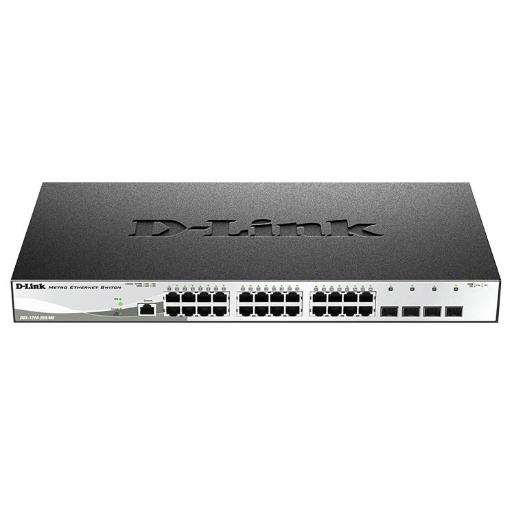 Коммутатор D-Link DGS-1210-28X/ME/B2B, Managed Gigabit Switch with 24 Ports 10/100/1000Base + 4 10G SFP+