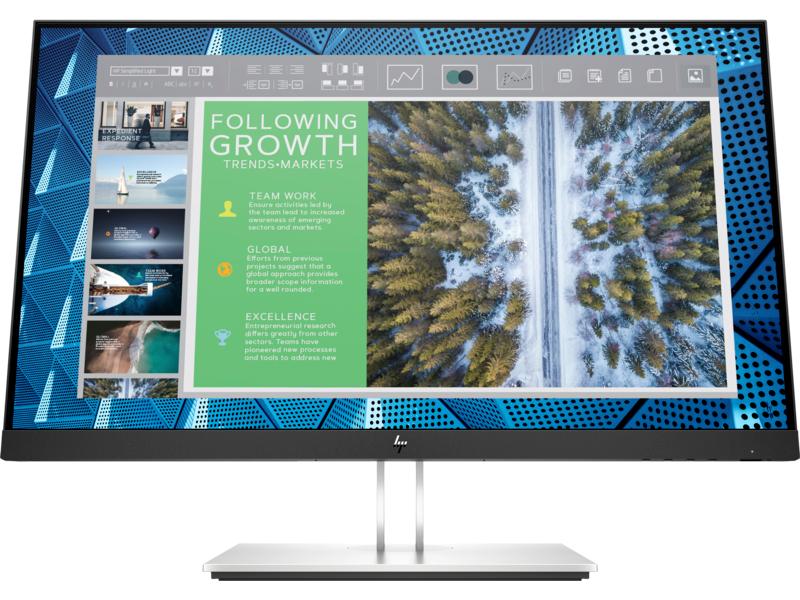 Монитор HP E24q G4 23,8 Monitor 2560x1440, 16:9, IPS, 250 cd/m2, 1000:1, 5ms, 178°/178°, VGA, HDMI, USB, DisplayPort, Silver (нет евровилки, опция)