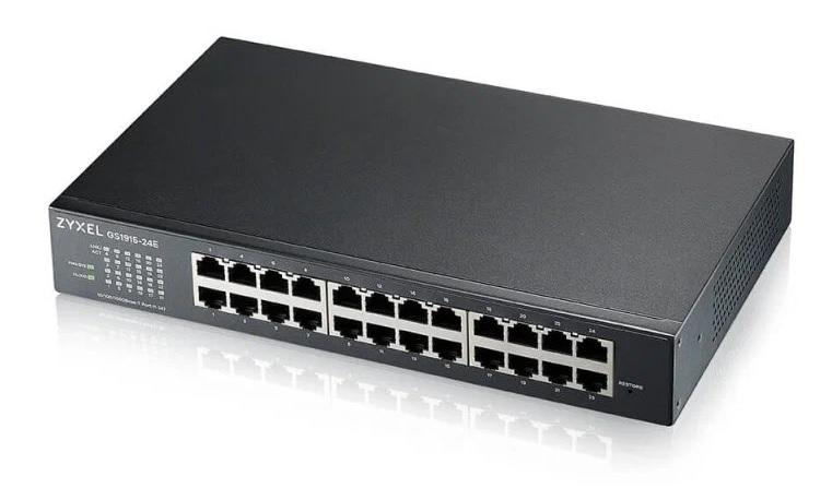  Гибридный Smart L2 коммутатор Zyxel NebulaFlex GS1915-24E, rack 19", 24xGE, бесшумный (без вентилятора), автономное/облачное управление