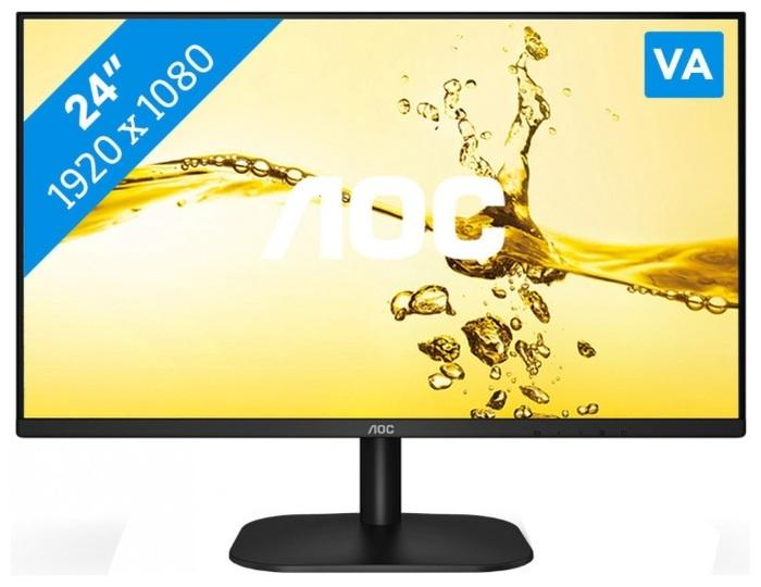 Монитор 23,8" AOC 24B2XHM2 1920x1080@75Гц VA WLED 16:9 5ms D-Sub HDMI 3000:1 20M:1 178/178 250cd Tilt Black