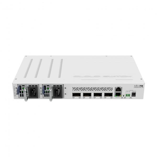 Коммутатор Mikrotik CRS504-4XQ-IN, 1x10Base-T/100Base-TX, 4xQSFP28, Switching capacity 800 Gbps