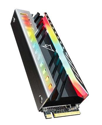 Ssd накопитель Netac SSD NV3000 RGB 2TB PCIe 3 x4 M.2 2280 NVMe 3D NAND SSD, R/W up to 3500/2100MB/s, TBW 1200TB, with heat sink & RGB, 5y wty