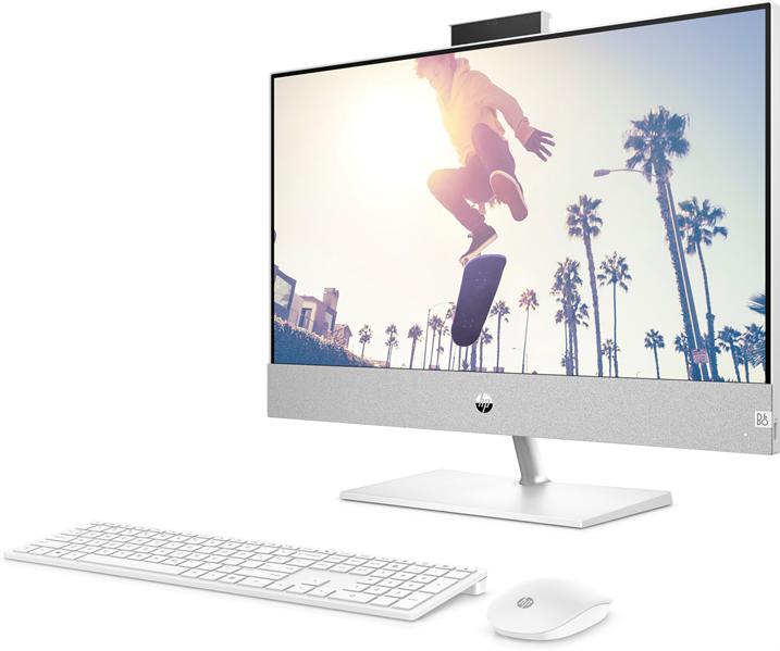 Моноблок HP Pavilion I 24-ca1063ci NT 23,8" FHD(1920x1080) Core i5-12400T, 8GB DDR4 3200 (2x4GB), SSD 256Gb, Intel Internal Graphics, no DVD, Rus/Eng kbd&mouse wireless, 5MP Webcam, White,FreeDOS, 1Y Wty