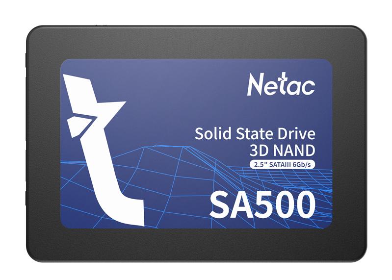 Ssd накопитель Netac SSD SA500 480GB 2.5 SATAIII 3D NAND, R/W up to 520/450MB/s, TBW 240TB, 3y wty