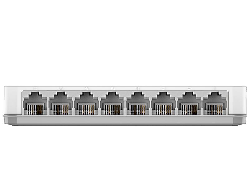 Коммутатор D-Link DES-1008C/B1A, L2 Unmanaged Switch with 8 10/100Base-TX ports.2K Mac address, Auto-sensing, 802.3x Flow Control, Stand-alone, Auto MDI/MDI-X for each port, Plastic case. Manual + External Pow