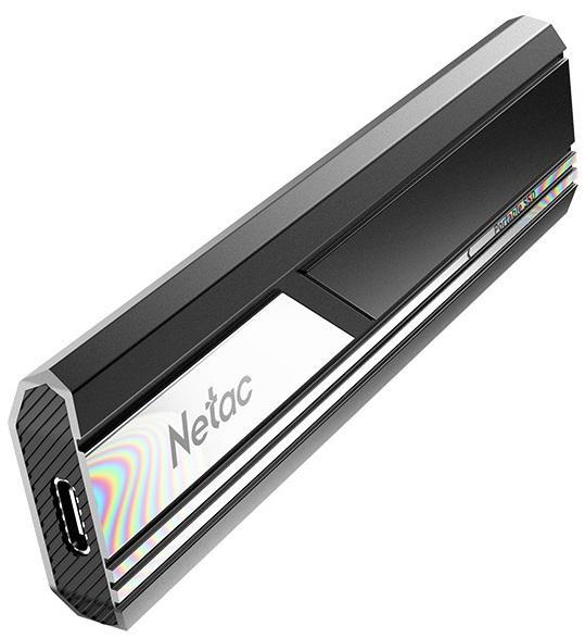Ssd накопитель Netac ZX10 2TB USB 3.2 Gen 2 Type-C External SSD, R/W up to 1050/1050MB/s, with USB C to A cable and 10Gbps USB C to C cable 5Y wty