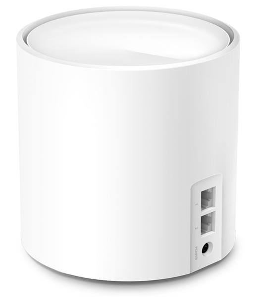  TP-Link Deco X20(1-pack), AX1800 Домашняя Mesh Wi-Fi 6 система, 1 устройство, до 574 Мбит/с на 2,4 ГГц + до 1201 Мбит/с на 5 ГГц, встр. антенны, 2 гиг. порта (WAN/LAN)