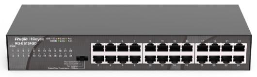 Коммутатор Reyee 24-Port 10/100/1000 Mbps Desktop SwitchPORT:24 10/100/1000 Mbps RJ45 PortsDesktop Steel Case