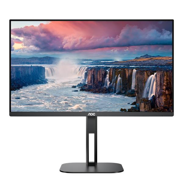 Монитор 27" AOC Q27V5C 2560x1440@75Гц IPS W-LED 16:9 4(1)ms HDMI DP USB-C 3.2 4*USB 3.2 20M:1 178/178 1000:1 300cd HAS Pivot Tilt Swivel Speakers Black