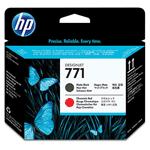  Печатающая головка HP 771 для DesignJet Z6200/Z6600/Z6800, черная матовая/хроматическая красная (закончилась гарантия HP)